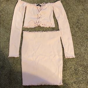 A pink fashion two piece